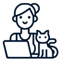 Иконка преимущества: вся работа онлайн